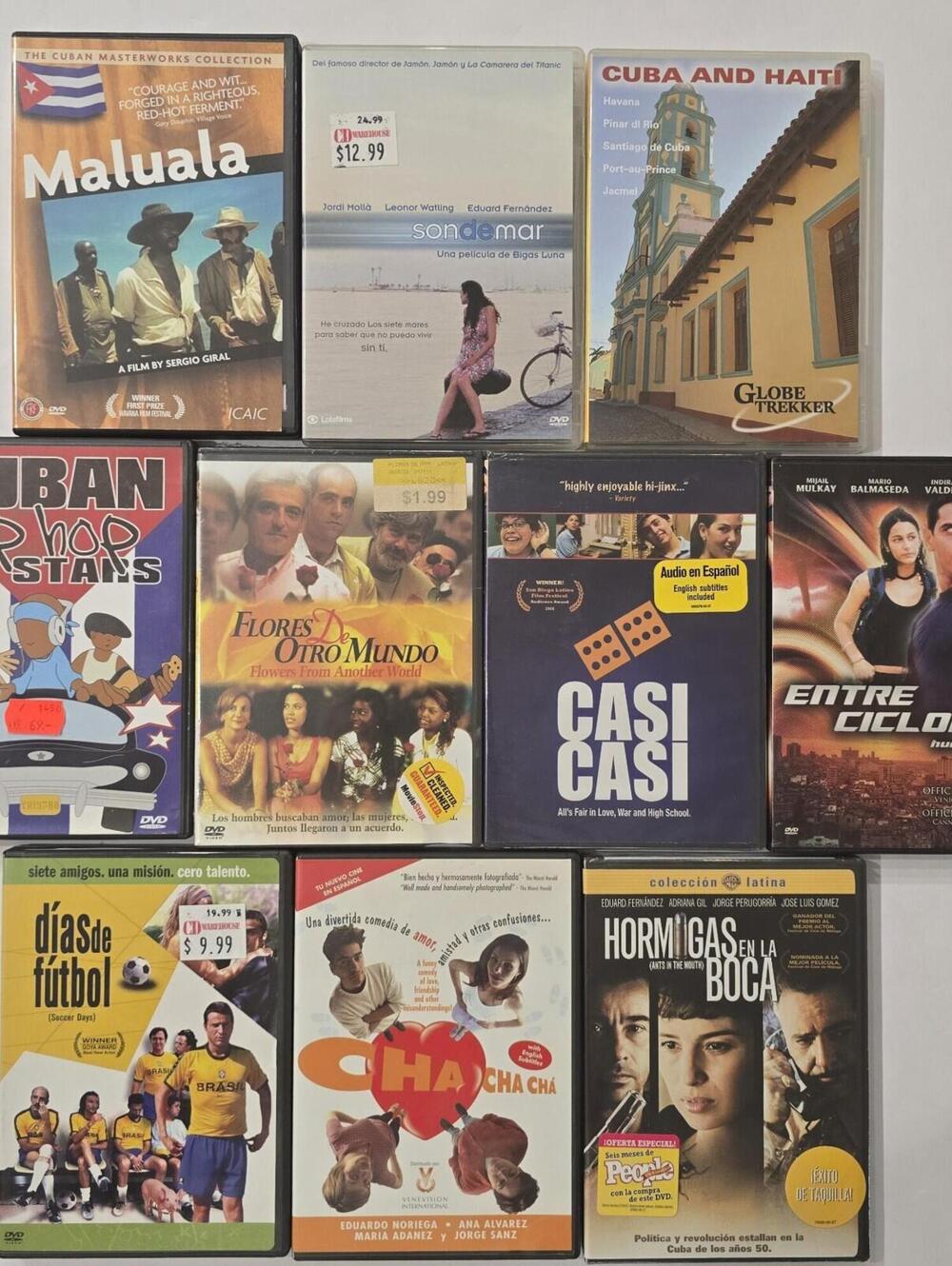 Cuban Film DVD Lot of 10 Drama Comedy Travel Sealed Titles